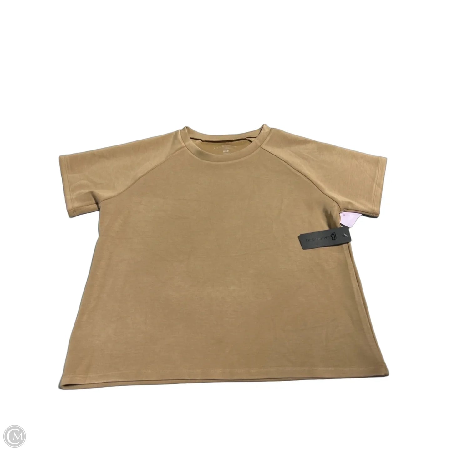 Top Short Sleeve By Cmc In Beige, Size: M