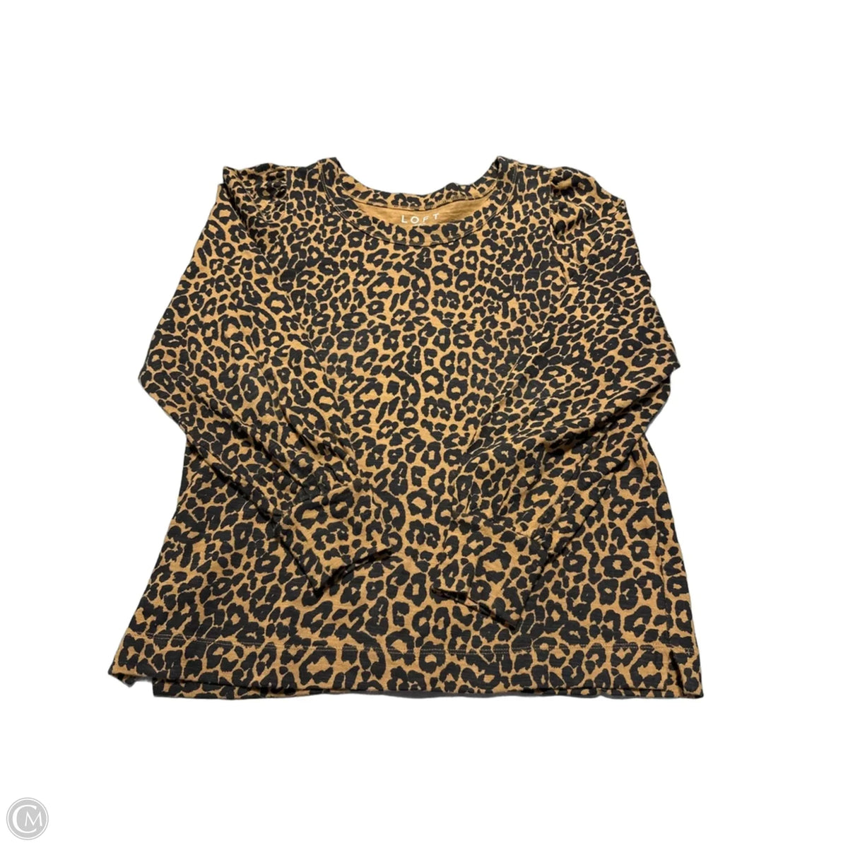 Top Long Sleeve By Loft In Animal Print, Size: M