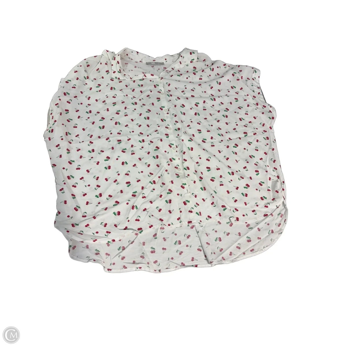 Top Short Sleeve By Lee In White, Size: 2x
