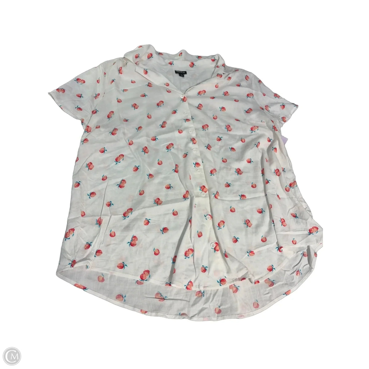 Top Short Sleeve By Torrid In White, Size: 3x