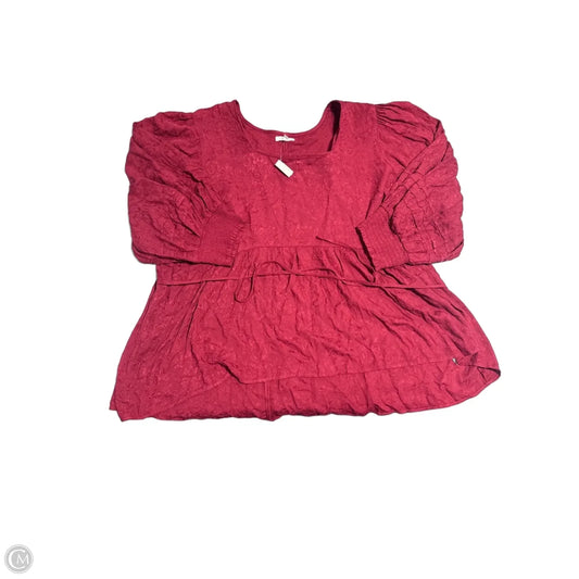 Top Long Sleeve By Maurices In Red, Size: 3x