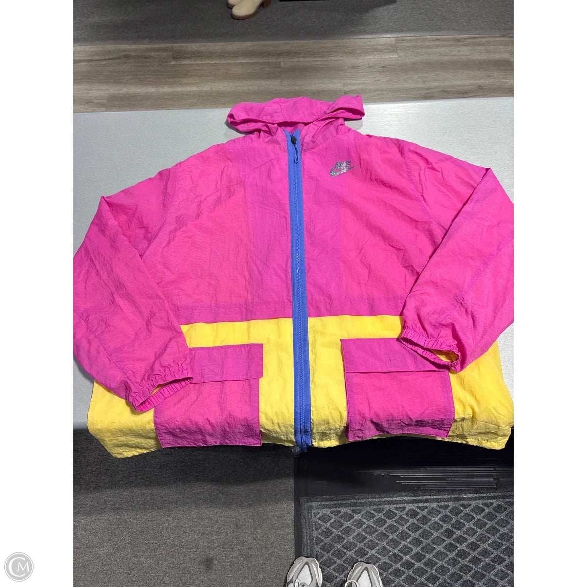 Athletic Jacket By Nike In Pink, Size: 3x