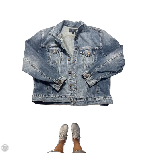 Jacket Denim By Lucky Brand In Blue, Size: Xl
