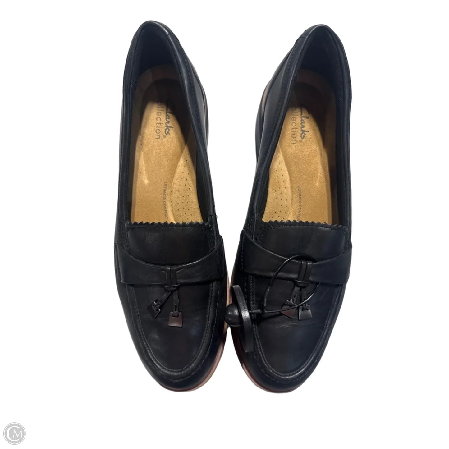 Shoes Flats By Clarks In Black, Size: 11