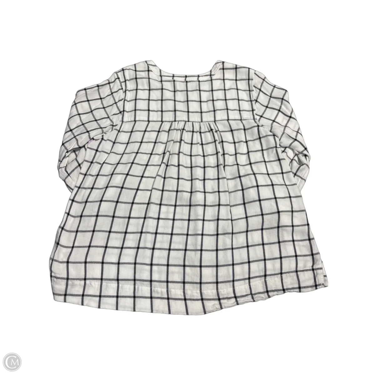 Top Long Sleeve By Wrangler In Plaid Pattern, Size: M
