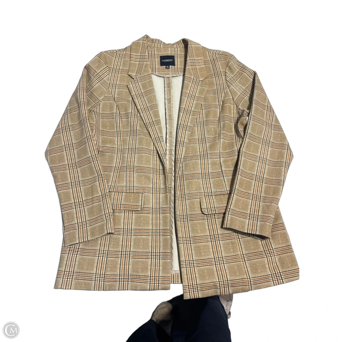 Blazer By Liverpool In Plaid Pattern, Size: Xl