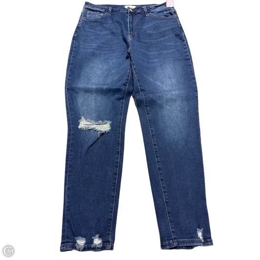 Jeans Straight By Vervet In Blue, Size: 14