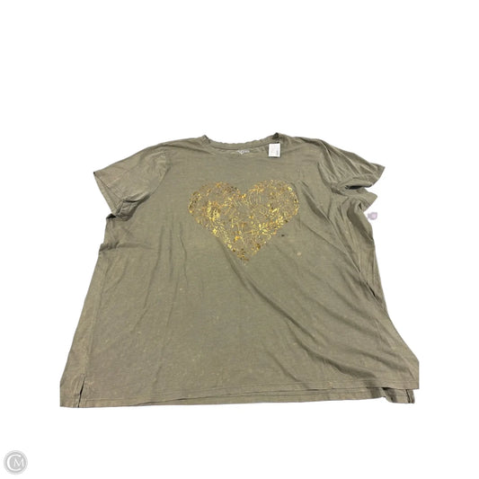 Top Short Sleeve By Maurices In Green, Size: 2x