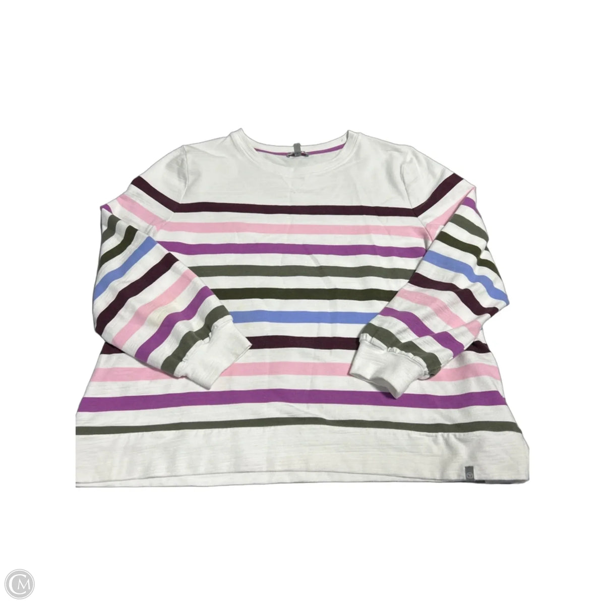 Top Long Sleeve By Talbots In Striped Pattern, Size: Xl