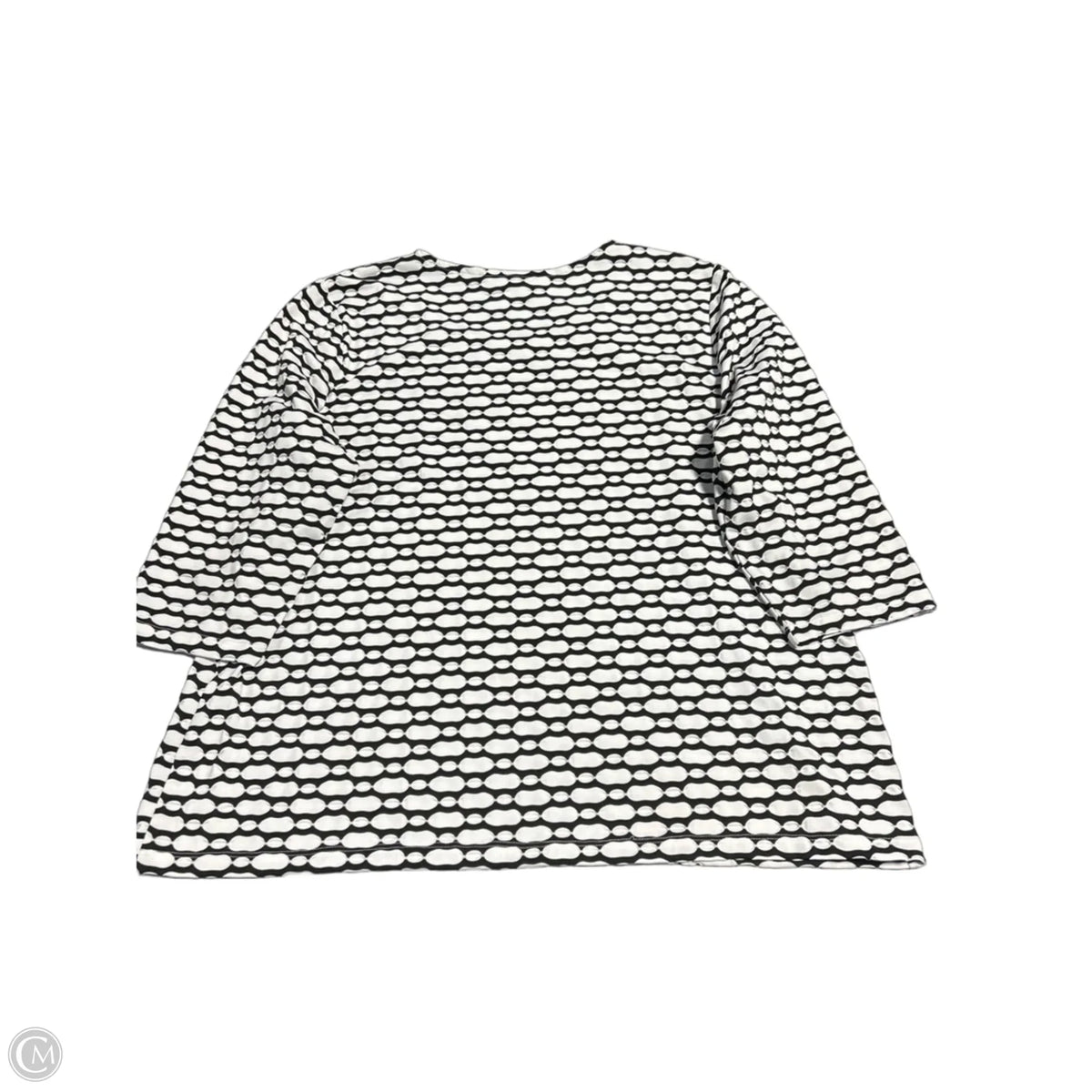 Top Long Sleeve By Chicos In Black & White, Size: 3x