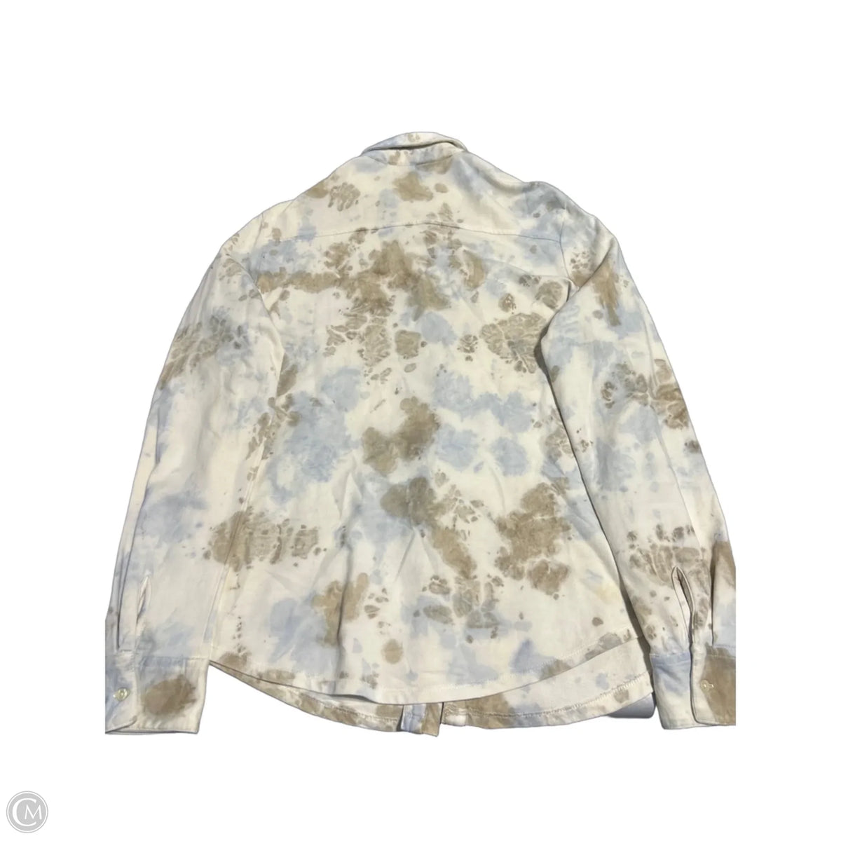 Top Long Sleeve By Foxcroft In Beige, Size: M