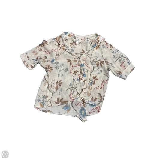 Top Short Sleeve By Tamara H In Floral Print, Size: S