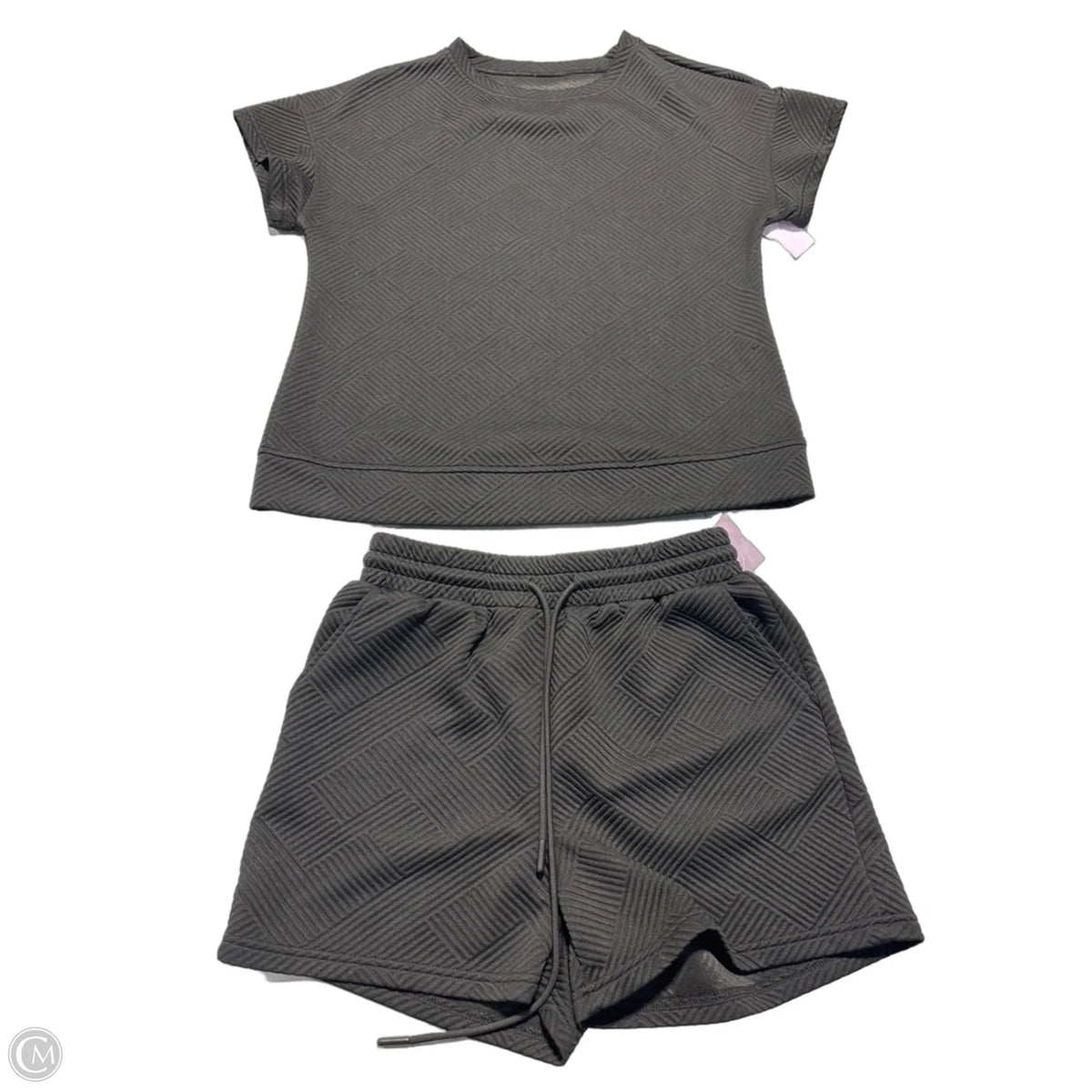Top 2pc Short Sleeve By Cme In Black, Size: M