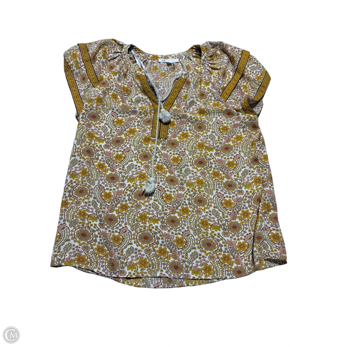 Top Short Sleeve By Dr2 In Yellow, Size: M