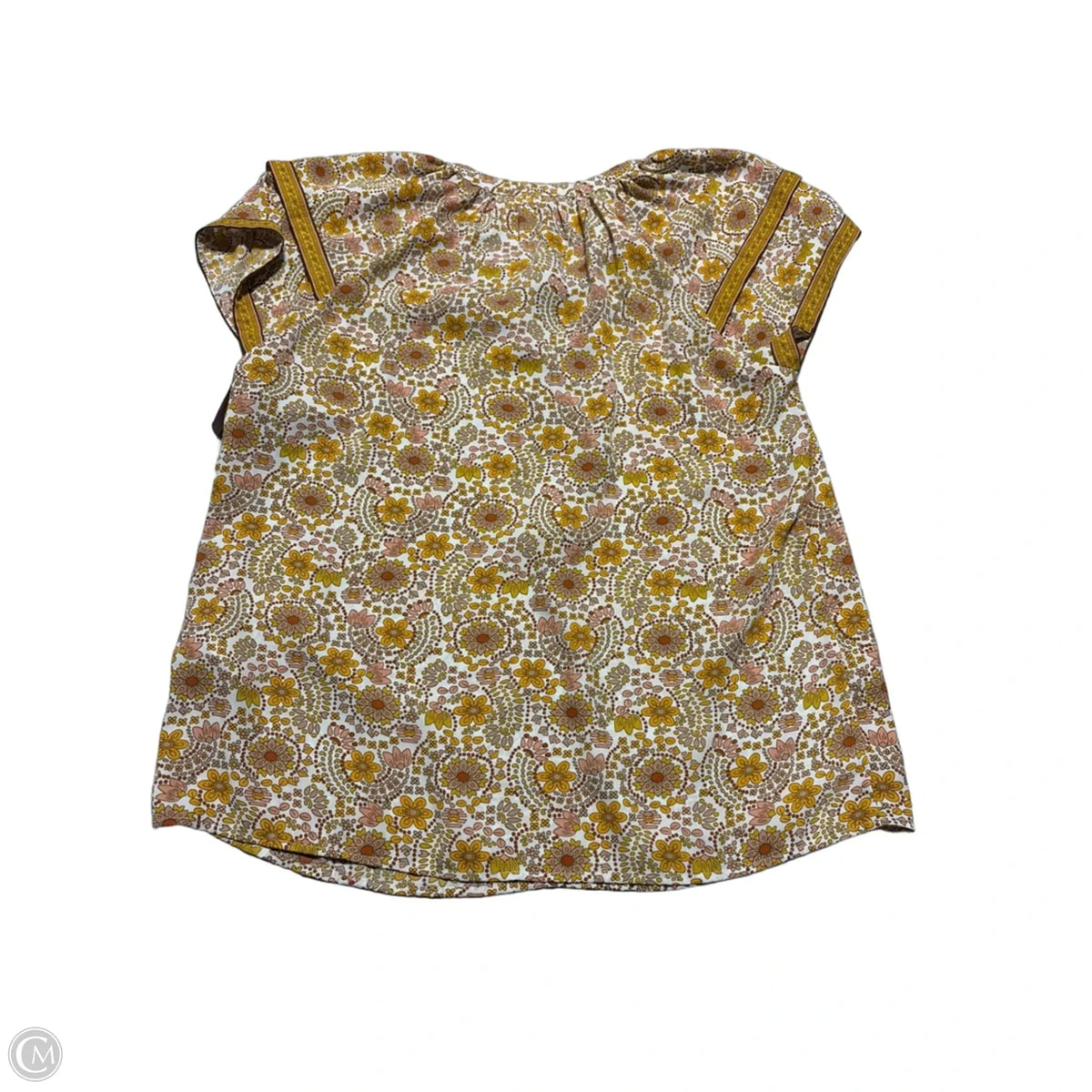Top Short Sleeve By Dr2 In Yellow, Size: M