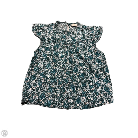 Top Short Sleeve By Loft In Floral Print, Size: M