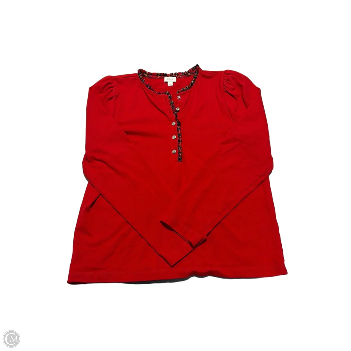 Top Long Sleeve By J. Crew In Red, Size: M