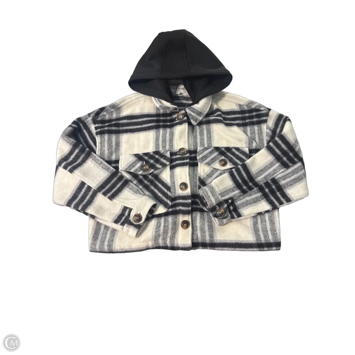 Jacket Fleece By Ci Sono In Plaid Pattern, Size: M