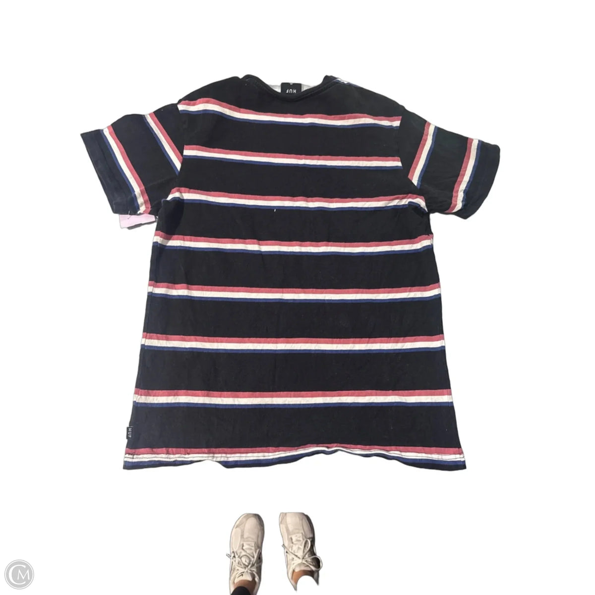 Top Short Sleeve By Cmc In Striped Pattern, Size: M