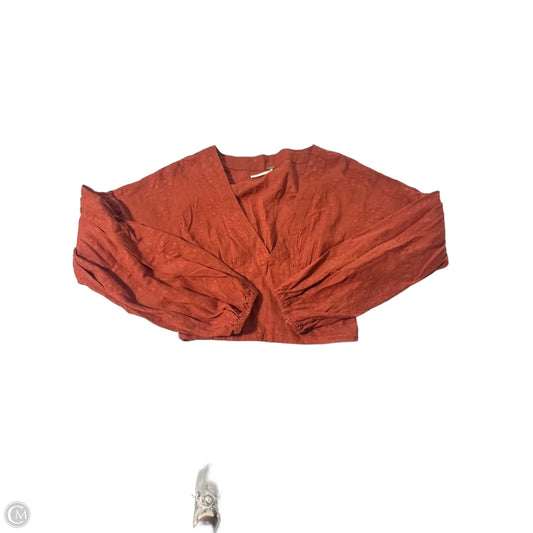 Top Long Sleeve By Free People In Orange, Size: Xs