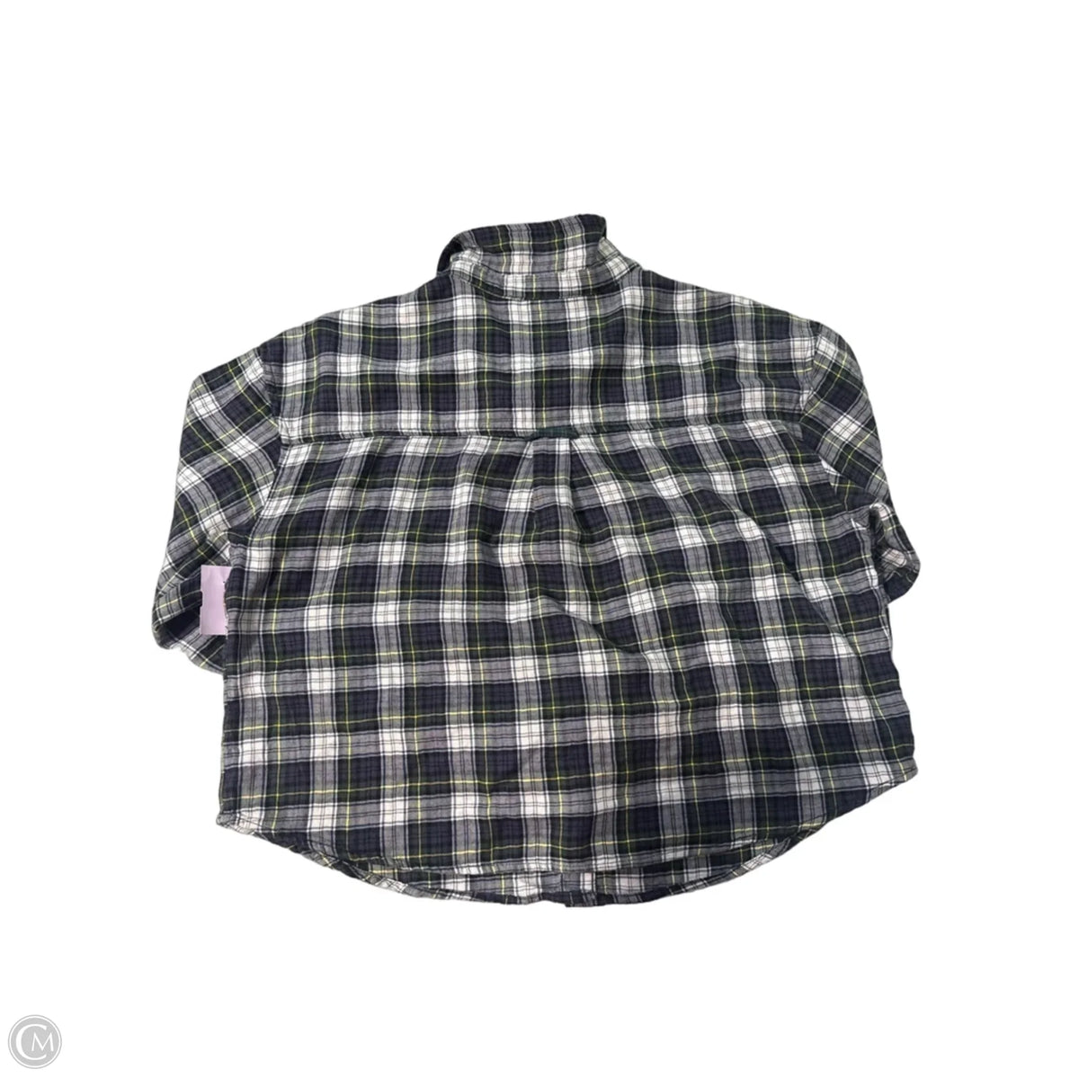 Top Long Sleeve By American Eagle In Plaid Pattern, Size: S