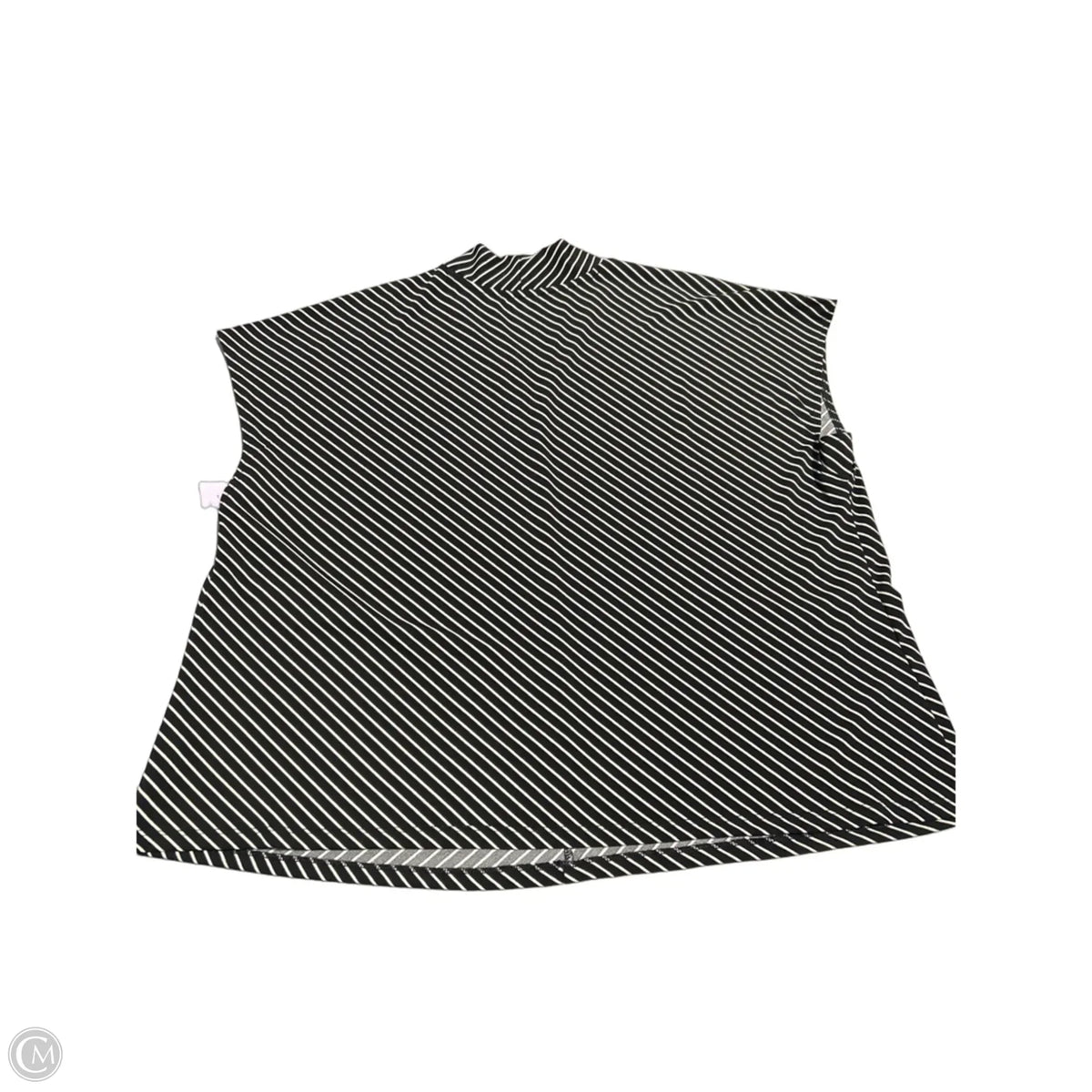 Top Short Sleeve By Nine West In Striped Pattern, Size: 1x