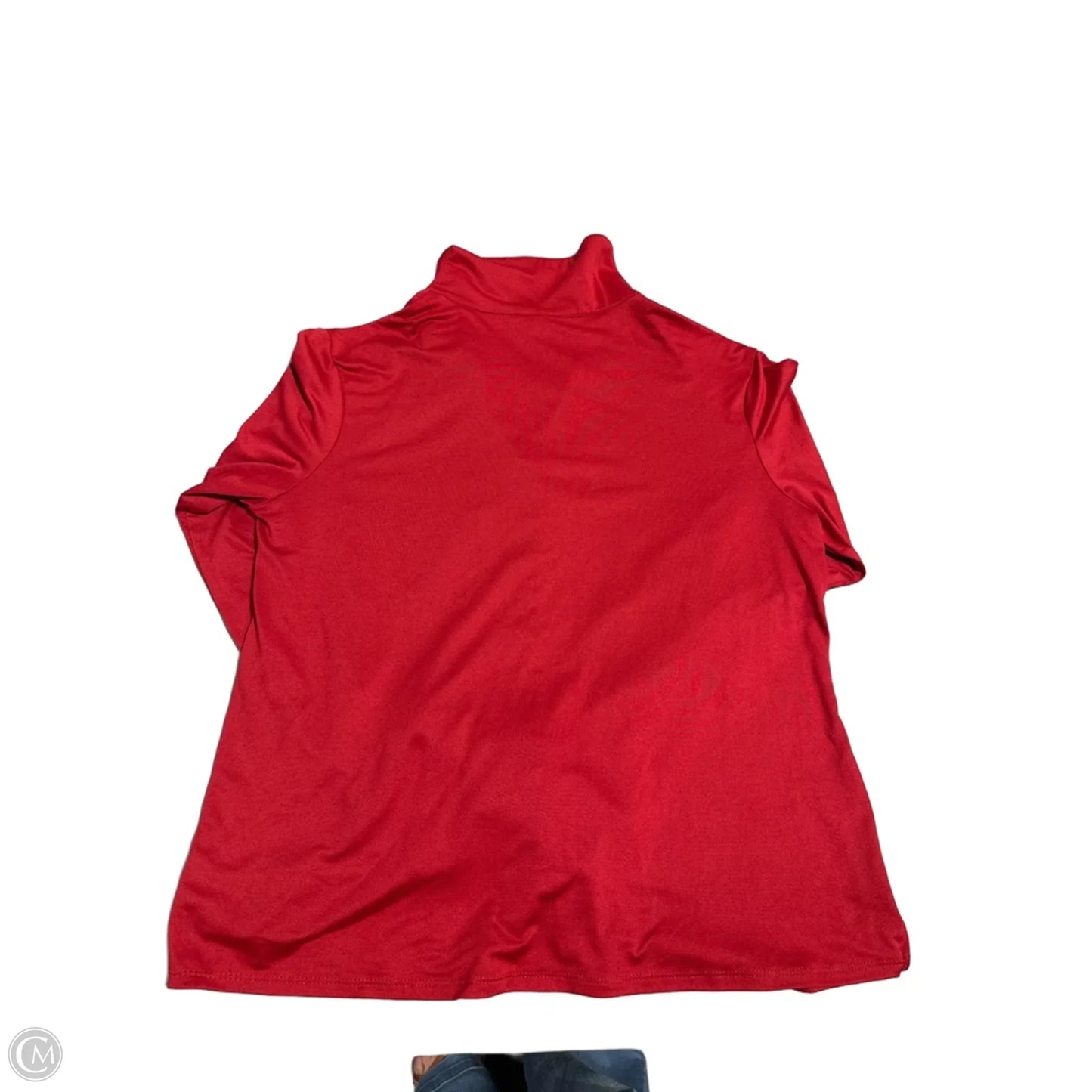 Top 2pc Long Sleeve By Auden In Red, Size: S