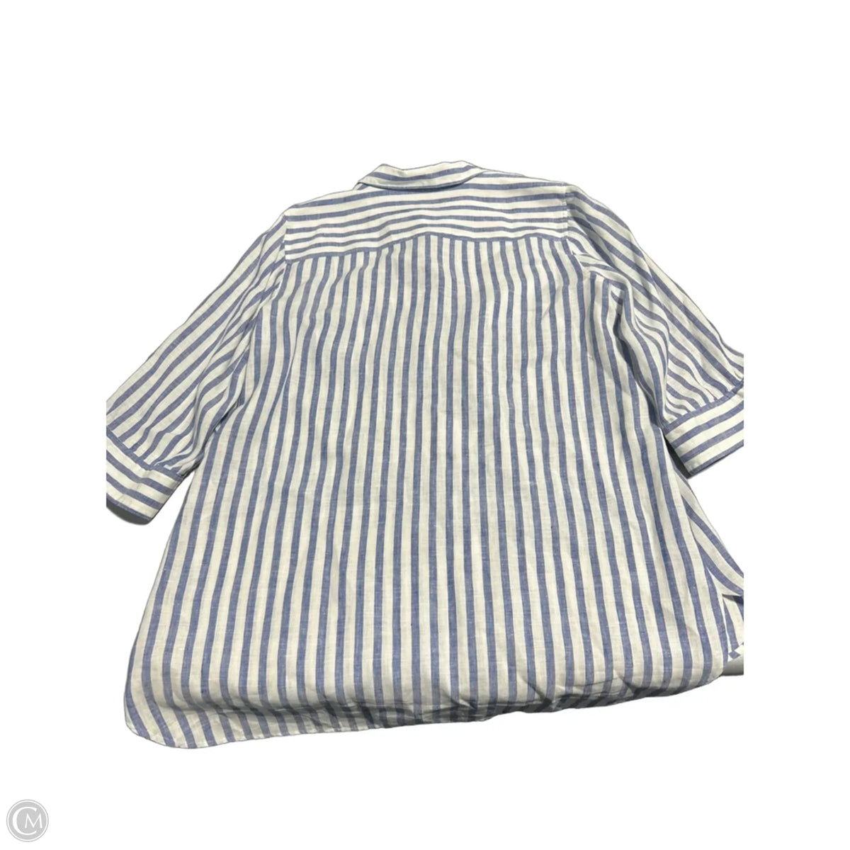 Top 3/4 Sleeve By Chicos In Striped Pattern, Size: 3x
