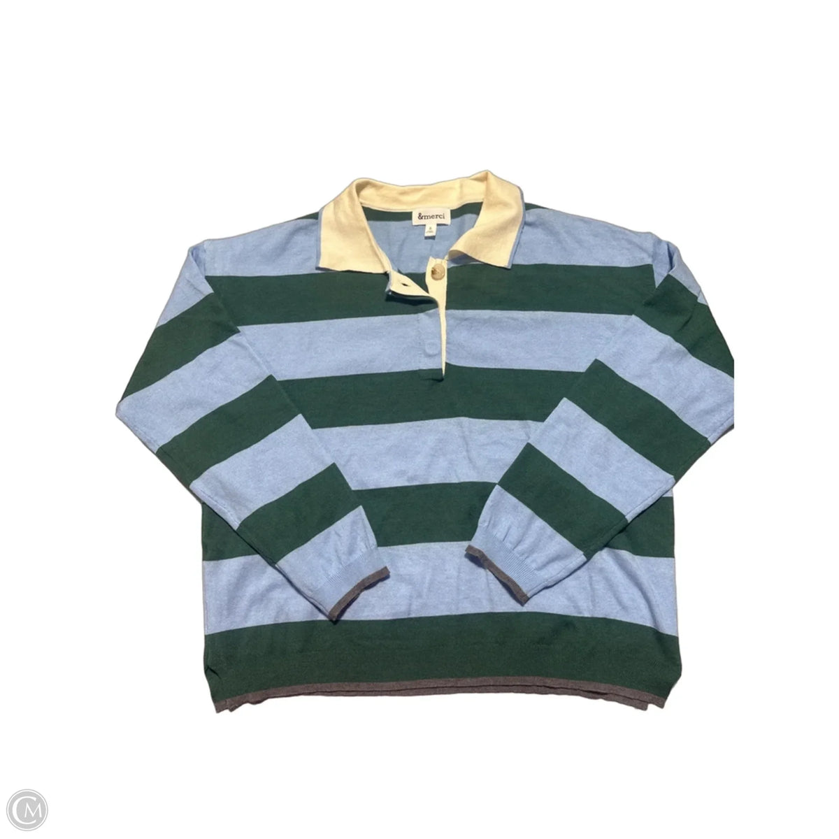 Top Long Sleeve By &merci In Striped Pattern, Size: S
