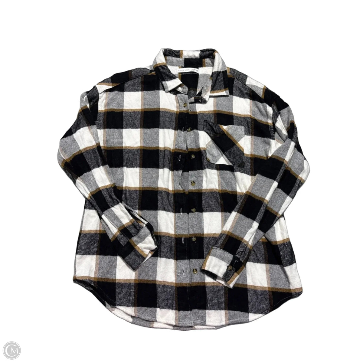 Top Long Sleeve By Altard State In Plaid Pattern, Size: Xs