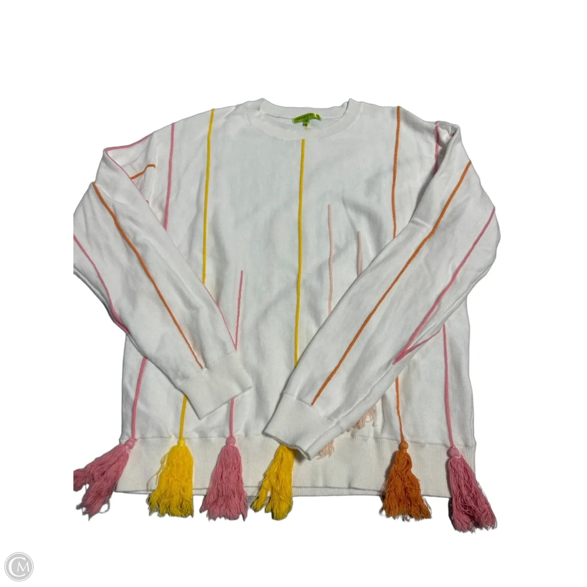 Top Long Sleeve By Cmc In White, Size: M