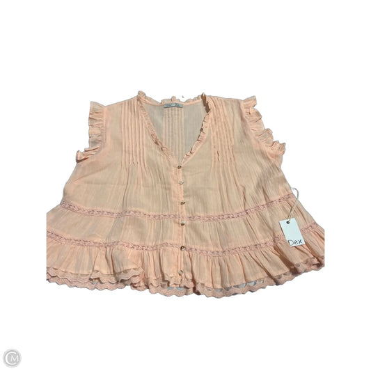 Top Short Sleeve By Dex In Orange, Size: L