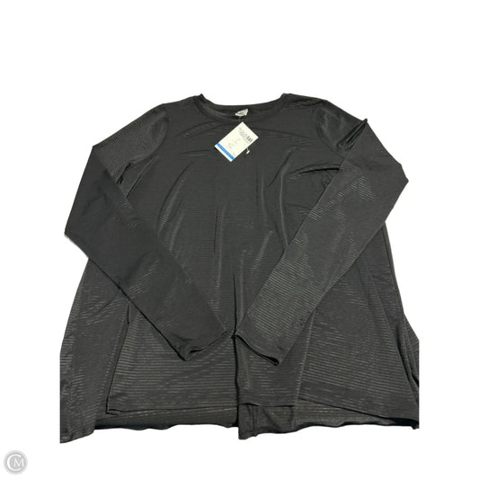 Athletic Top Long Sleeve Collar By Mono B In Black, Size: L