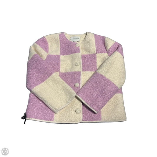 Coat Faux Fur & Sherpa By English Factory In Pink & White, Size: Xs
