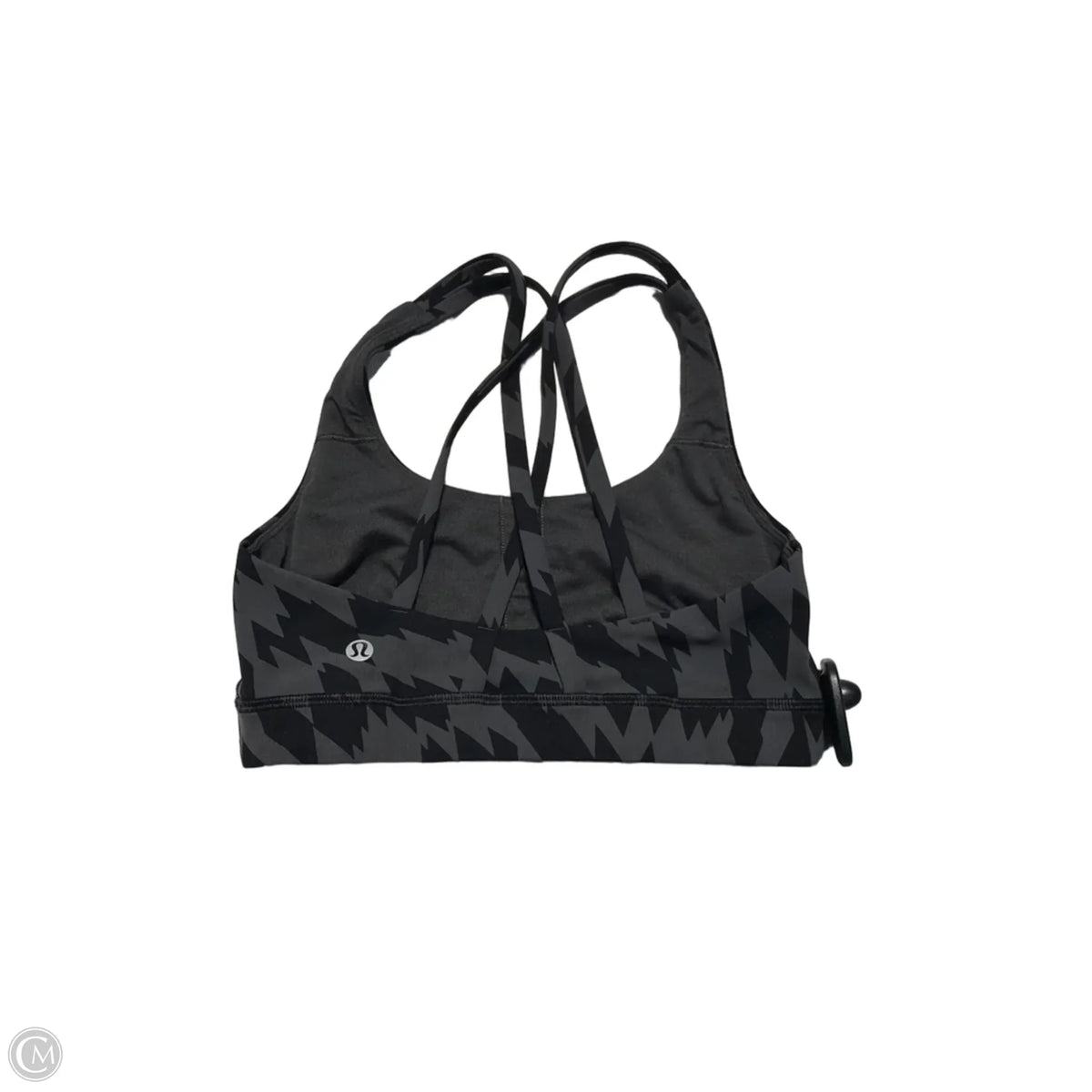 Athletic Bra By Lululemon In Black & Grey, Size: 6