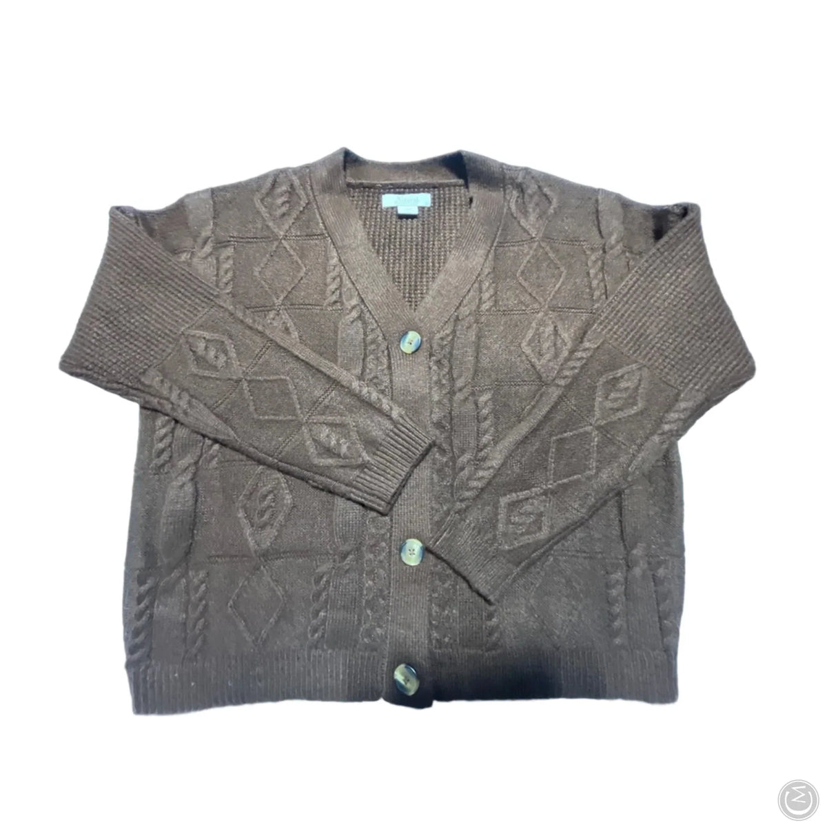 Sweater By Natural Reflections In Brown, Size: L