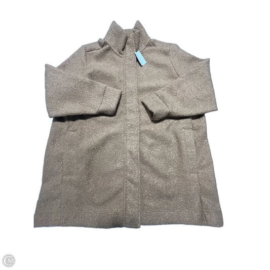 Coat Faux Fur & Sherpa By Lands End In Beige, Size: 2x