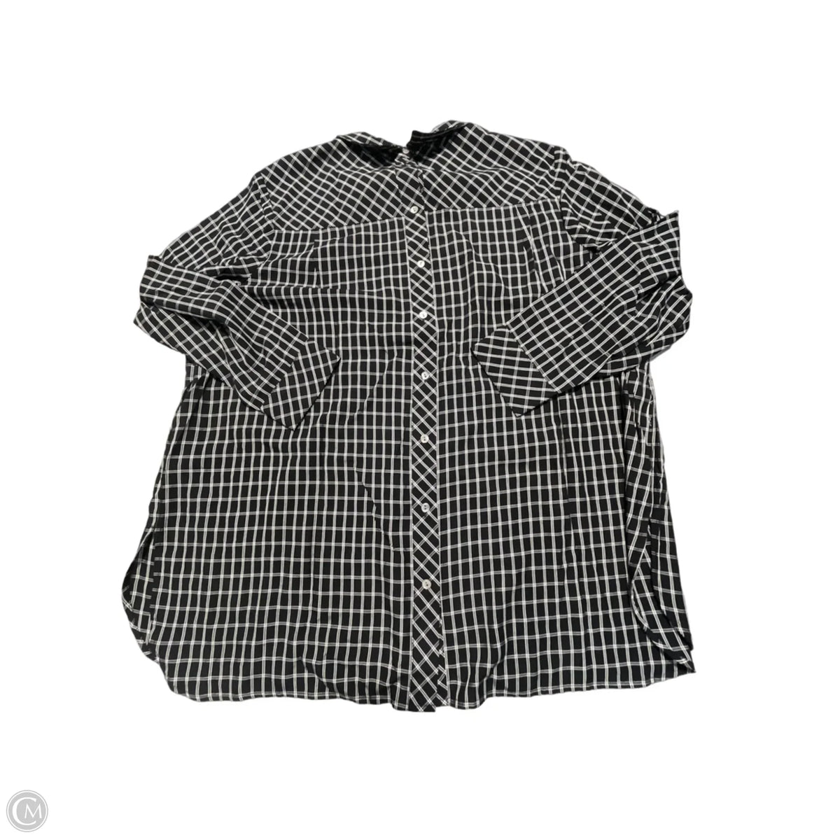 Top Long Sleeve By J. Jill In Plaid Pattern, Size: 2x