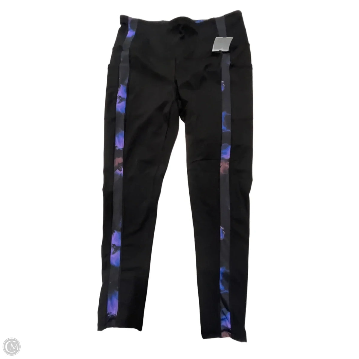 Athletic Pants 2pc By Chicos In Black & Purple, Size: L