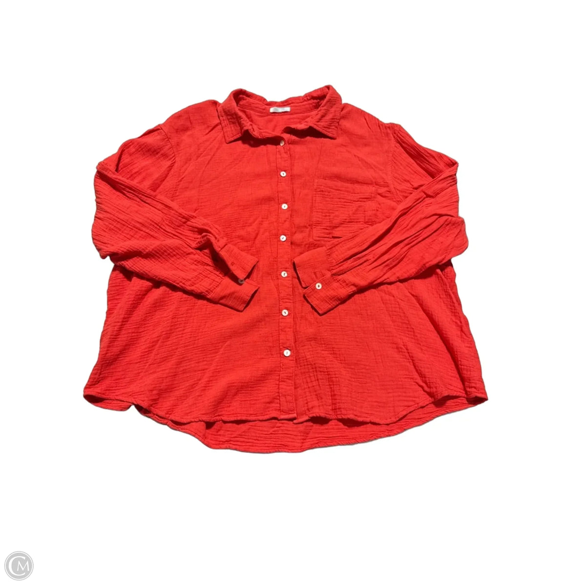 Top Long Sleeve By Maurices In Orange, Size: 2x