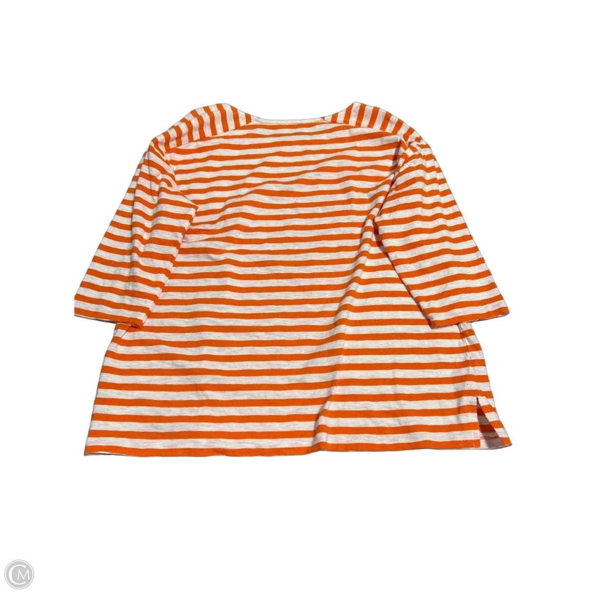 Top Long Sleeve By Talbots In Striped Pattern, Size: 1x