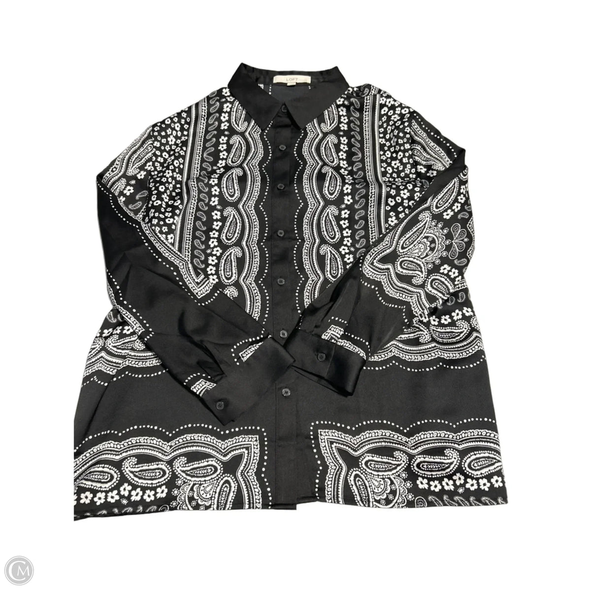 Top Long Sleeve By Loft In Black, Size: Xl