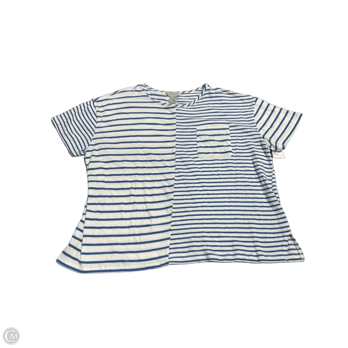 Top Short Sleeve By Multiples In Striped Pattern, Size: Xl