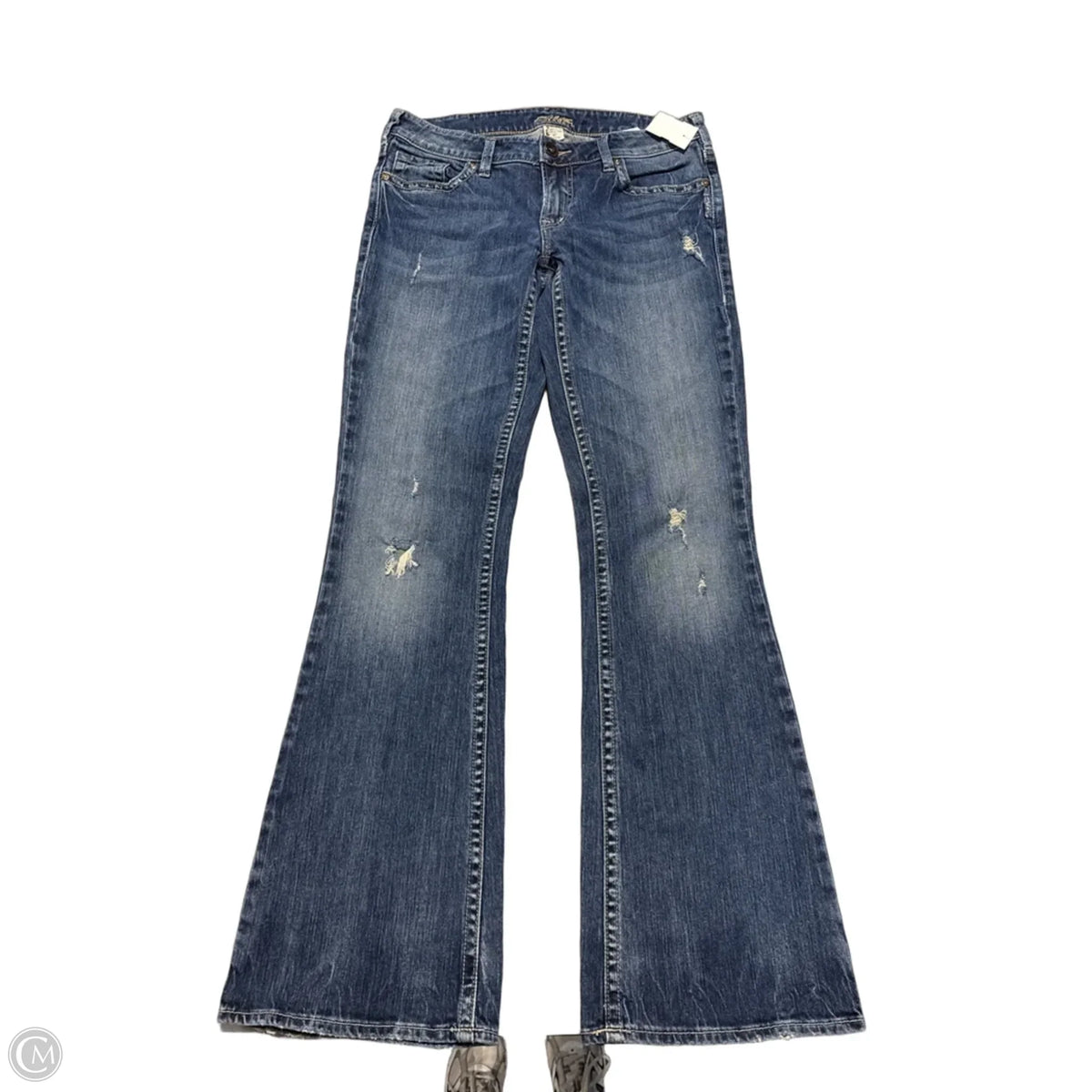 Jeans Boot Cut By Silver In Blue, Size: 10