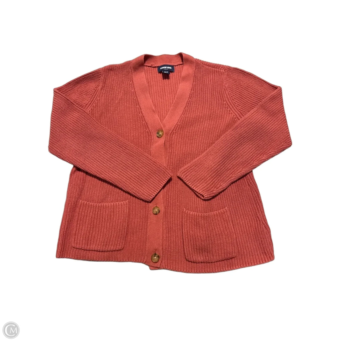 Sweater By Lands End In Orange, Size: M