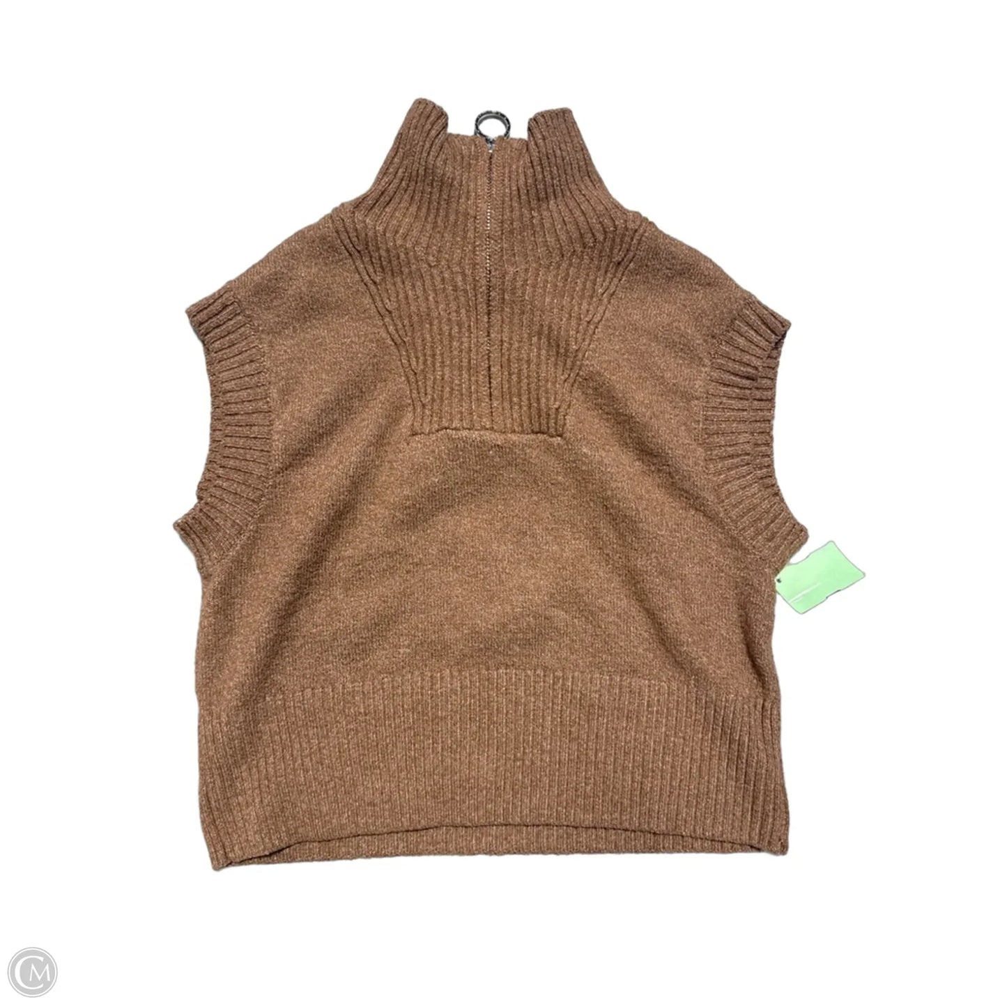 Sweater Short Sleeve By Pink Rose In Brown, Size: Xs