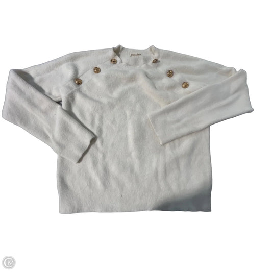 Sweater By Hem & Thread In White, Size: S