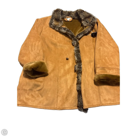 Coat Faux Fur & Sherpa By Dressbarn In Beige, Size: 2x