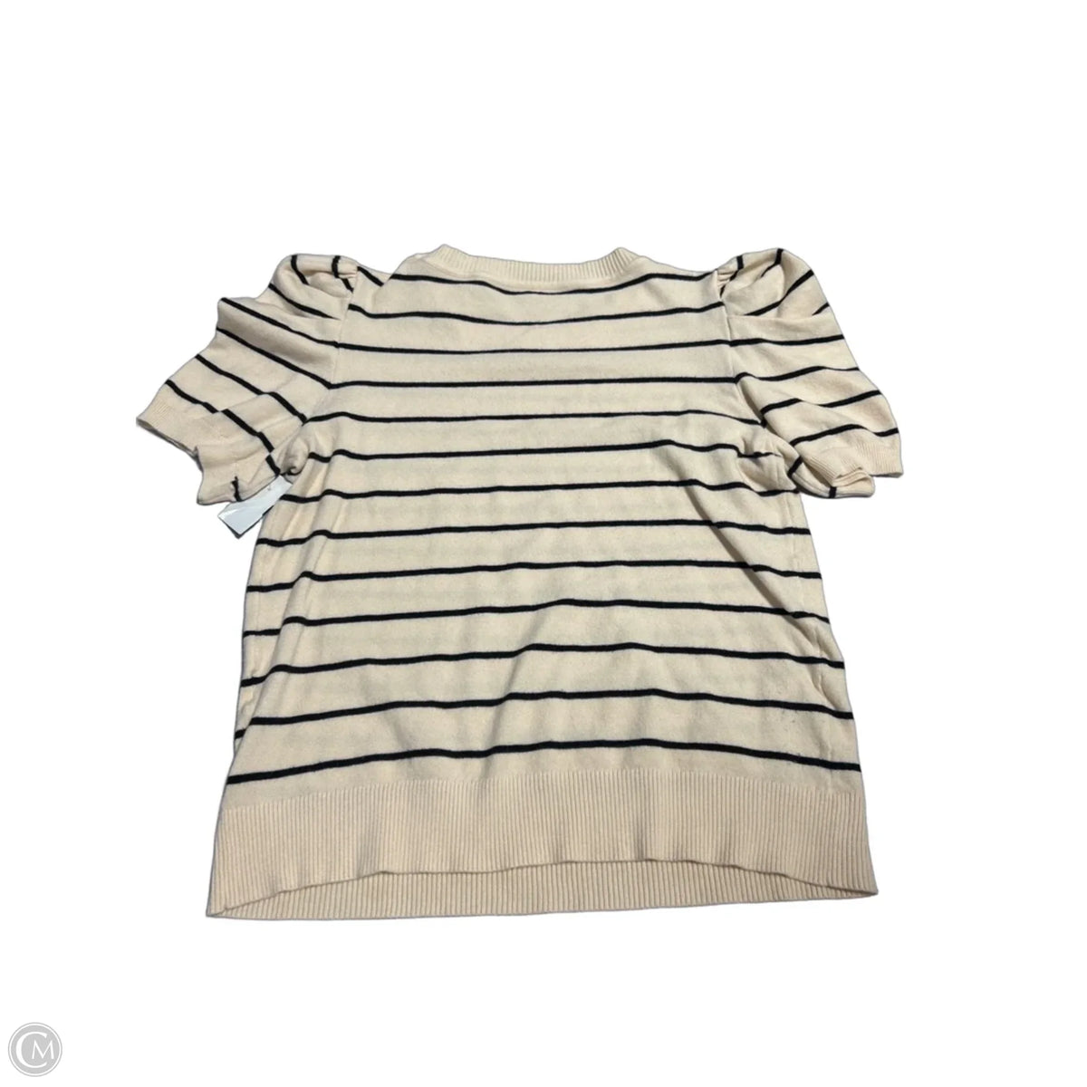 Top Short Sleeve By Cmc In Striped Pattern, Size: L