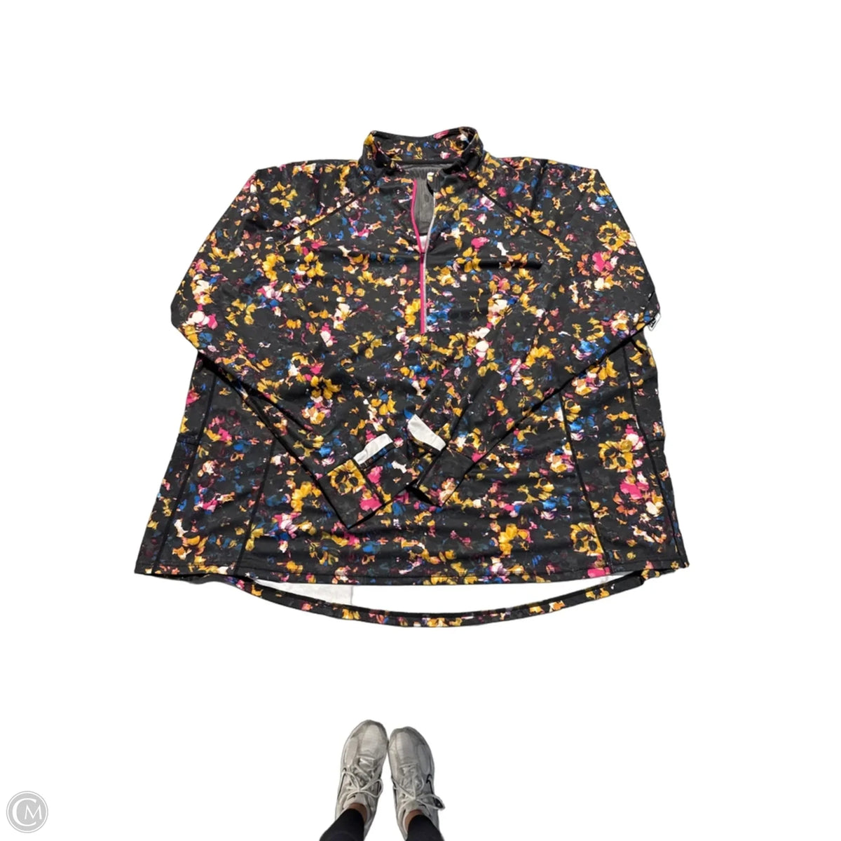 Athletic Jacket By Xersion In Floral Print, Size: 3x